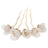 PartyKindom Chinese Traditional Hanfu Headress Hairpin Elegant Petal Hair Stick Jewelry Hair Chopstick for Women