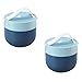 Hemoton Bento Lunch Box Bento Box Breakfast Bowl Set Mini Soup Cup Stainless Steel Oatmeal Mug Milk Container with Spoon for Porridge Oatmeal Milk Soup (Blue) Insulated Bento Box Food Containers