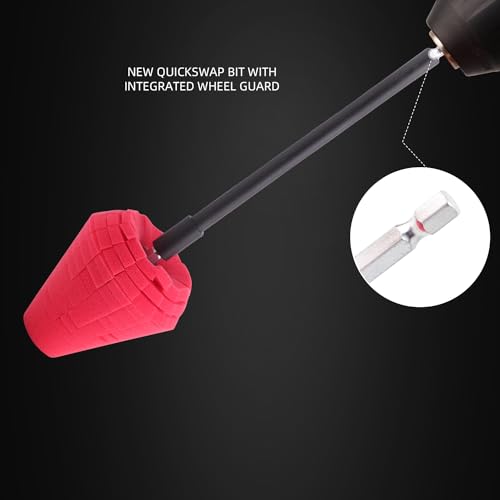 Image of SPTA Metal Polishing Tool, Auto Cone Metal Polish Buffing Polishing Ball, Drill Buffing Sponge Pads Buffing Wheel for Drill Foam, Sponge Buffing for Automotive Car Wheel Hub Care