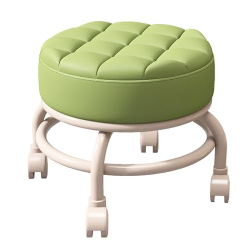 Tabouret à roulettes robuste et pivotant en cuir PU résistant