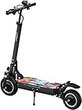 LEOOUT Electric Scooter 2800w Motor, 60 Miles Long Range & 40 MPH Speed, Upgraded 52V 25AH Battery, 10'' Heavy Duty Off-Road Tire, Electric Scooter for Adults