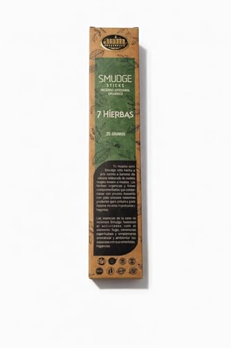 Inciensos Artesanales Orgánicos para Limpieza Energética y Meditación Pack de Varillas Naturales Hechas a Mano Sahumerio Espiritual de Larga Duración Mivan shop 365 (7 Hierbas)