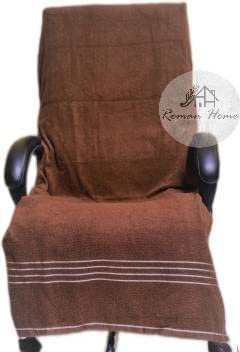 Image of ROMAN HOME 100% Superfine Cotton Solid Large Luxury Office Chair Towel with Tie Knot 550 GSM - (Pack of 1, BROWEN) Original Product AS PER Picture Shown