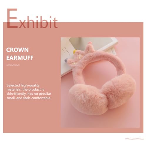 FRCOLOR 1pc Boy Girl Warm Earmuff for Outdoor Use Cute Pattern Soft Faux Fur Ear Protector for Boys and Girls Great for Birthdays and Holidays3