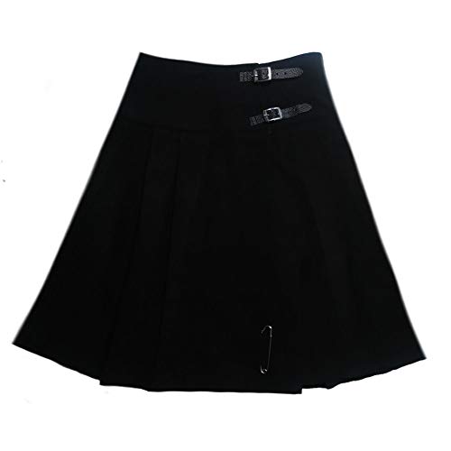 Womens Black 23 inch Plaid Kilt Skirt Size US 6