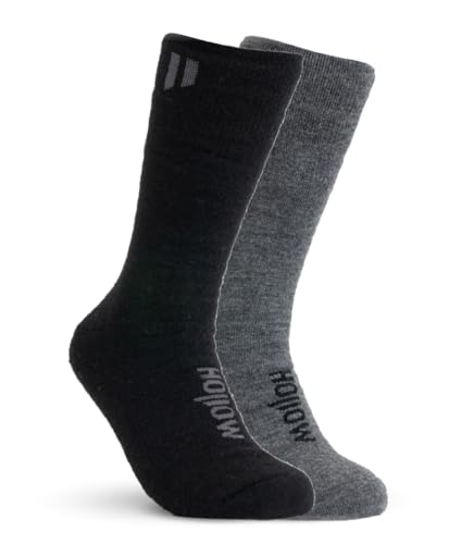 HOLLOW Alpaca Boot Socks for Men and Women, Moisture Wicking Alpaca Socks for Hiking, Running, Temperature Regulating