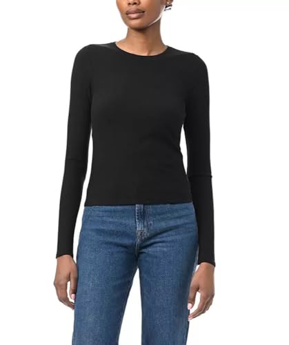 Splendid Women's Long Sleeve Ribbed Crewneck Top (US, Alpha, Large