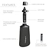 LifeStraw Peak Series - Collapsible Squeeze Bottle Water Filter System – 650ml for Trail Running, Through Hiking, Travel, Cycling, and Fishing, Dark Mountain Gray #1