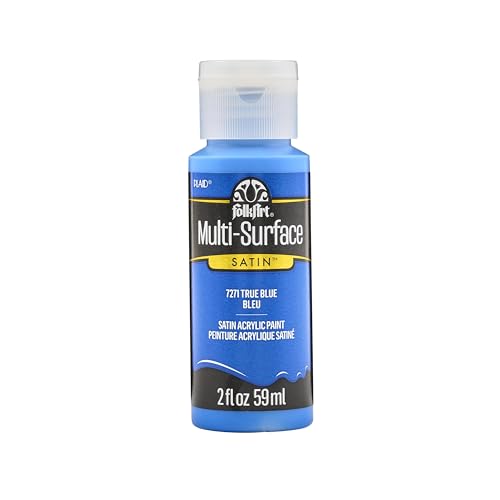 Image of FolkArt Multi-Surface Satin Acrylic Paint, 2oz, True Blue