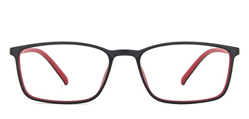 Image of LENSKART BLU | Zero Power Blue Cut Computer Glasses | Anti Glare, Lightweight & Blocks Harmful Rays | 100% UV Protected | Full Rim Rectangular | For Men & Women | Medium | LB E13527