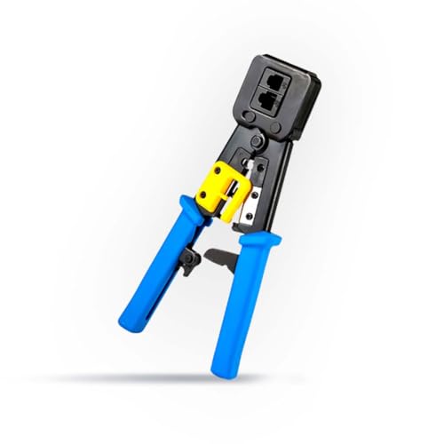 Image of HF-PCT301 RJ45 Crimp Pass-Through Cat5 /Cat5e /Cat6 Heavy Duty Crimping Tool |Manual Crimper|All-in-One Crimper for Pass Through /EZ /Legacy RJ11 /RJ12 /RJ45 connectors.