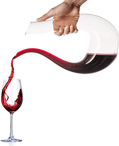 Hagibis karaf voor wijnkaraf, design met accessoires voor snelle versnippering, rode en witte wijn, 1300 ml - Afbeelding 7