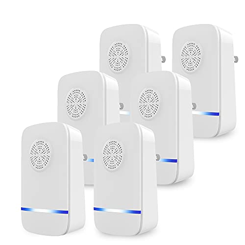 DYNGWU Ultrasonic Pest Repeller 6 Pack, Electronic Plug in Indoor Pest Repellent, Ultrasonic Pest Repellent,Indoor Pest Control for Home,Kitchen, Office, Garage, Hotel