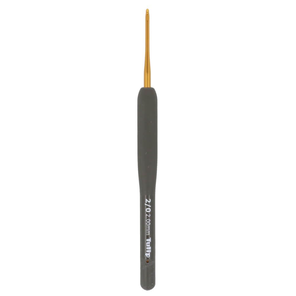 Tulip Etimo Crochet Hook Soft Grip 2.0 mm - 1 piece Black and Gold — image 1