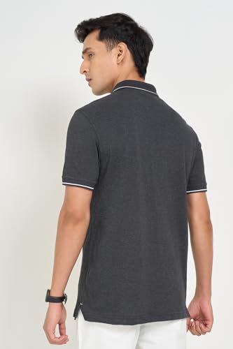Image of Peregrine by Pantaloons Men's Solid Slim Fit Polo Shirt