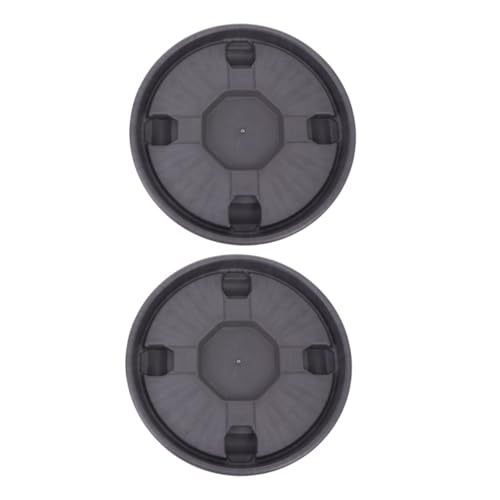 ibasenice 2piezas Estante Móvil para Macetas De Plástico con Ruedas Giratorias y Freno Platillo con Ruedas para Plantas De Interior Carrito para Flores Fácil De Transportar