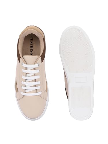 Image of Centrino Women's Casual Sneaker | Casual Colorblock Lace-Up Shoes with Soft Cushion Insole | Lightweight, Comfortable Low-Top Fashion Sneakers for Everyday Wear (7608)