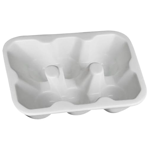 BUGUUYO Bandeja para Huevos de Cerámica Blanca con Compartimentos Organizador Estable y Seguro para Nevera Soporte Elegante y Fácil de Limpiar para Cocina Doméstica