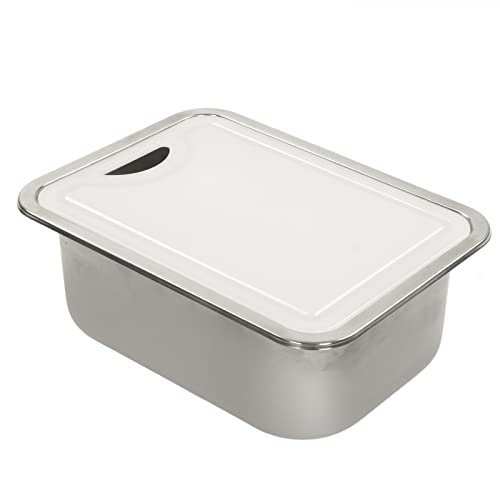 Kit de fregadero de acero inoxidable 304 para caravana, lavabo duradero a mano con tabla de cortar acrílica para cámper y cocina, fácil instalación, diseño que ahorra espacio