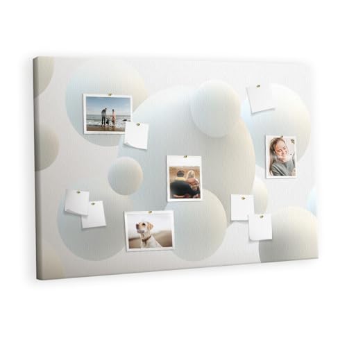Tableau en liège 120x80 cm horizontal avec motif de balles abstraites colorées