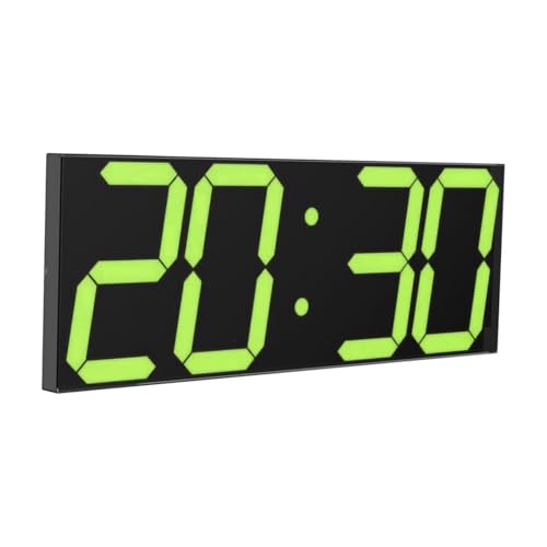 Image of CHKOSDA LED Large Digital Wall Clock, Oversize Digital Clock with 6 inch Numbers, Remote Control Count up /Countdown Timer Clock, Auto Dimmer, Big Calendar and Thermometer(Yellow