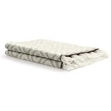 FLEXISPOT Manta Premium de Algodón Turco 130x170 cm,Tejido Jacquard Suave,Prelavada y Transpirable,Respetuosa con la Piel,Manta Ligera para Sofá,Cama,Viajes,Camping y Decoración del Hogar,Gris