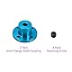 DMiotech 2 Pack 6mm Innen Durchmesser H15xD15 Flansch Kupplung Anschluss Starre Leitfaden Welle Unterstützung Kuppler Welle Kupplung mit Schrauben für DIY RC Modell Motoren Himmel Blau