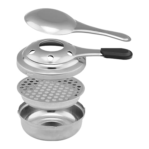 Brûleur d'alcool Mini acier inoxydable - Cuiseur d'alcool en acier inoxydable, brûleur à fondue...