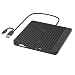 MOSWAG CD DVD Drive Esterno, USB 3.0 e USB C CD/DVD Burner +/-RW Unità Ottica, DVD Sottile Portatile CD ROM Riscrittore Scrittore Duplicatore per Desktop, Windows 11/10 PC MacBook Pro Linux PC