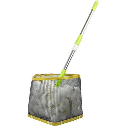 Nyutcwe Selector de Pelota de Tenis de Mesa, Longitud Extensible 22-35 Picker de Bola de Tenis, coleccionista Conveniente eficiente para Golf, Mesa, selección Amarilla