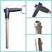 Generic L-Handle Ball Lock Pin, Grip Button Lock Quick Release Pin 304 Stainless Steel Double Ball Pin with Safety Rope (1, Φ1/4in x 2-23/64in), sliver