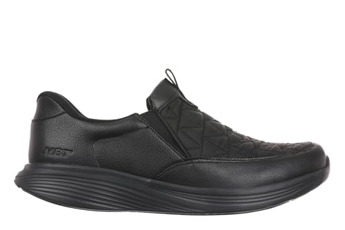 MBT SF-300 Slip On Zapatos de Uso Diario para Mujer sin Cordones. Zapatos para Caminar,anatómicas y Cómodas. Calzado Fisiológico Confort y Estabilidad con Suela balancín. Color Negro