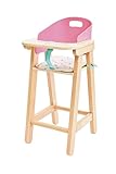 Hape Puppenhochstuhl „Sweet Treats“ - Puppenzubehör für Spielpuppen, Puppenhochstuhl aus Holz, Rollenspiel Spielzeug, nachhaltiges Holzspielzeug, Geschenk für Kinder ab 2 Jahren