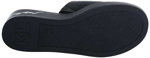 KARL LAGERFELD Women's Calvina Slip on Platform Wedge Sandal Espadrille4