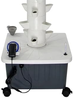 Vertical Hydroponic Grow Tower Aeroponic Tower for Herbs, Fruits and Vegetables 15 Layer 45 Plants Sites with Movable Water Tank Hydrating Pump, Timer, Adapter (45 pots)