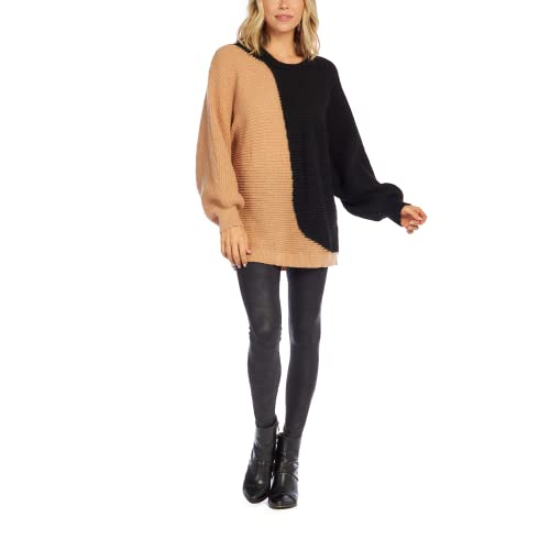 Image of Mud Pie Women's Maple Womens Colorblock Oversize Sweater
