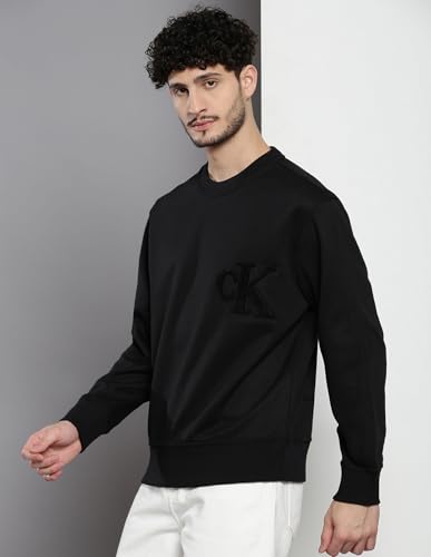 Sweat Calvin Klein Jeans homme relaxed avec logo flotté en coton - 4