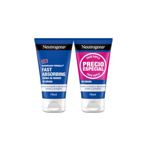 Neutrogena Fórmula Noruega Fast Absorbing Crema Manos Secas, 75 ml, 2 uds