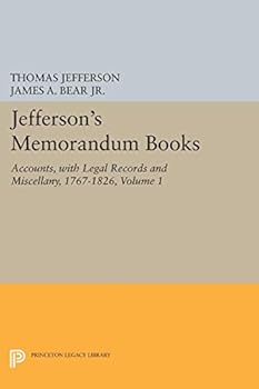 Hardcover Jefferson's Memorandum Books. TWO VOLUMES Book