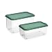 Produktbild Genius Nicer Dicer Speed Light Zubehör-Set 4-tlg Auffangbehälter mit Frischhaltedeckel - Behälter mit dem Nicer Dicer Speed Light kompatibel | Fassungsvermögen 1x900ml, 1x 630ml