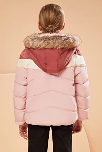 maoo garden Girls Puffer Winter Coats Sherpa Lined Fur Water-Resistant Lightweight Jacket3