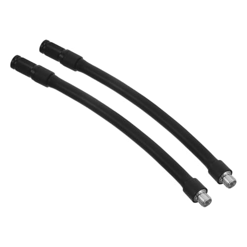 Abaodam Manguera de Extensión de 2 Piezas para Inflador de Neumáticos, Adaptador Flexible de Goma y Boquilla de Aluminio M8, Compatible Bombas Inalámbricas para Coche y Bicicleta,