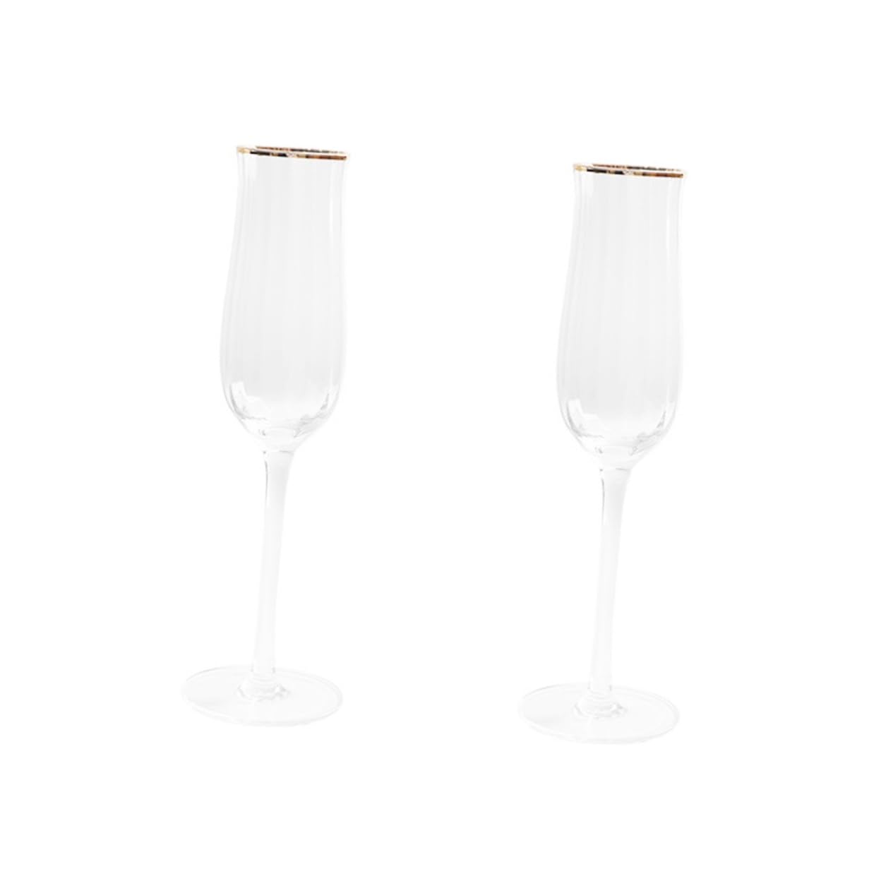 Verre à pied cristal transparent lot de 2 pour réception et banquet