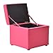Pudełko do przechowywania stołek skrzynia z siedziskiem z pianki memory Faux Leather małe otomany ławka podnóżek stołek akademik klasie camper van (Color : Rose red, Size : 1Piece)