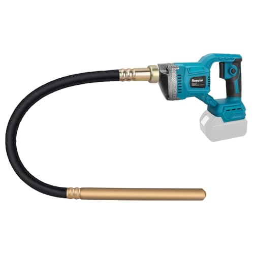 Handheld Concrete Vibrating Tool Compatible with Makita 18V Battery, 600W Cordless Concrete vibrator with 3.8FT Shaft Rod 5,500VPM Portable Pencil Cement Vibrarator Remove Air Bubble(No Battery)