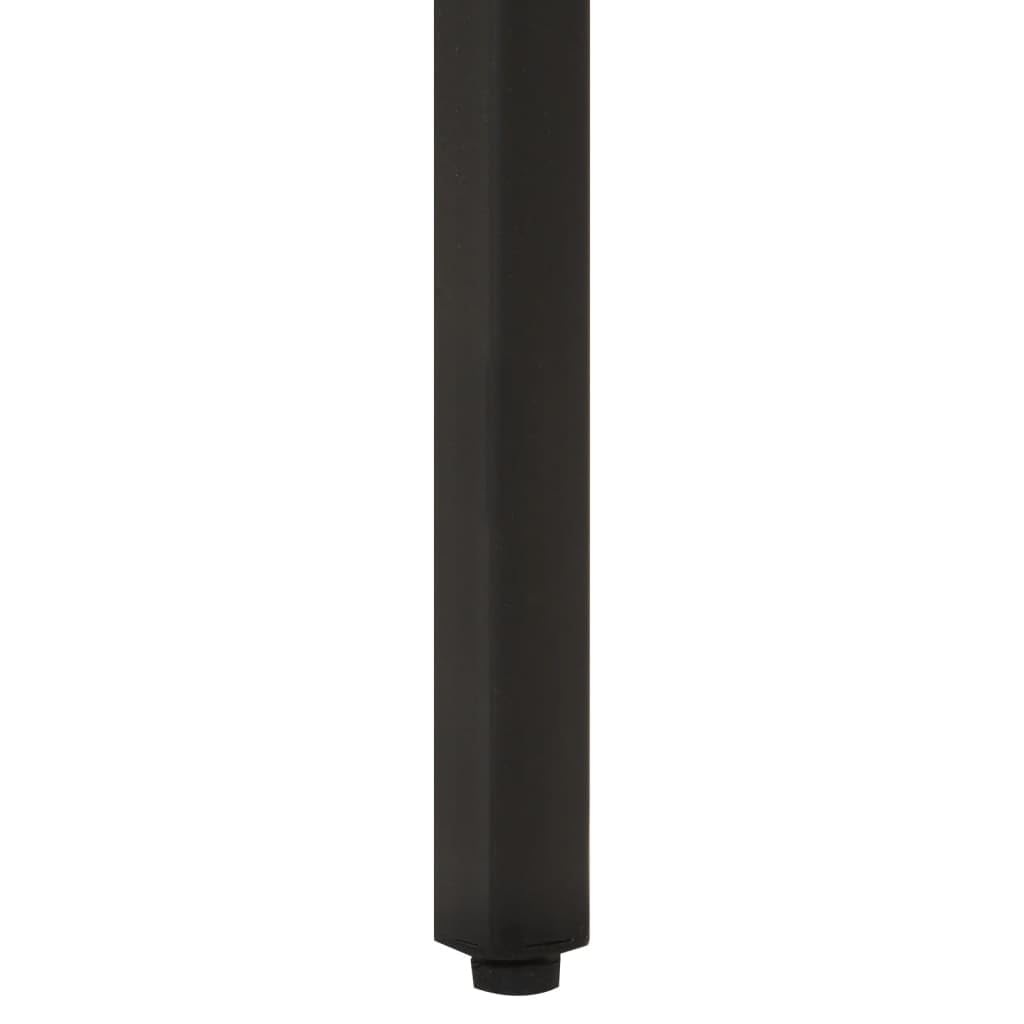 Beistelltisch aus massivem Akazienholz mit Eisenbeinen 35x35x45 cm, Stabiler Couchtisch mit Ablagefach, platzsparend für Wohnzimmer, Schlafzimmer und Büro