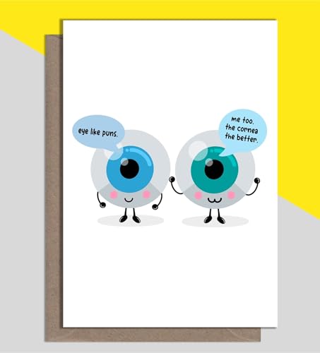 Witty & Funny Handmade Eye Operation Card For Get Well Soon With Cataract Surgery And Laser Correction By What the Duck Cards - CORNEA (Card Only)