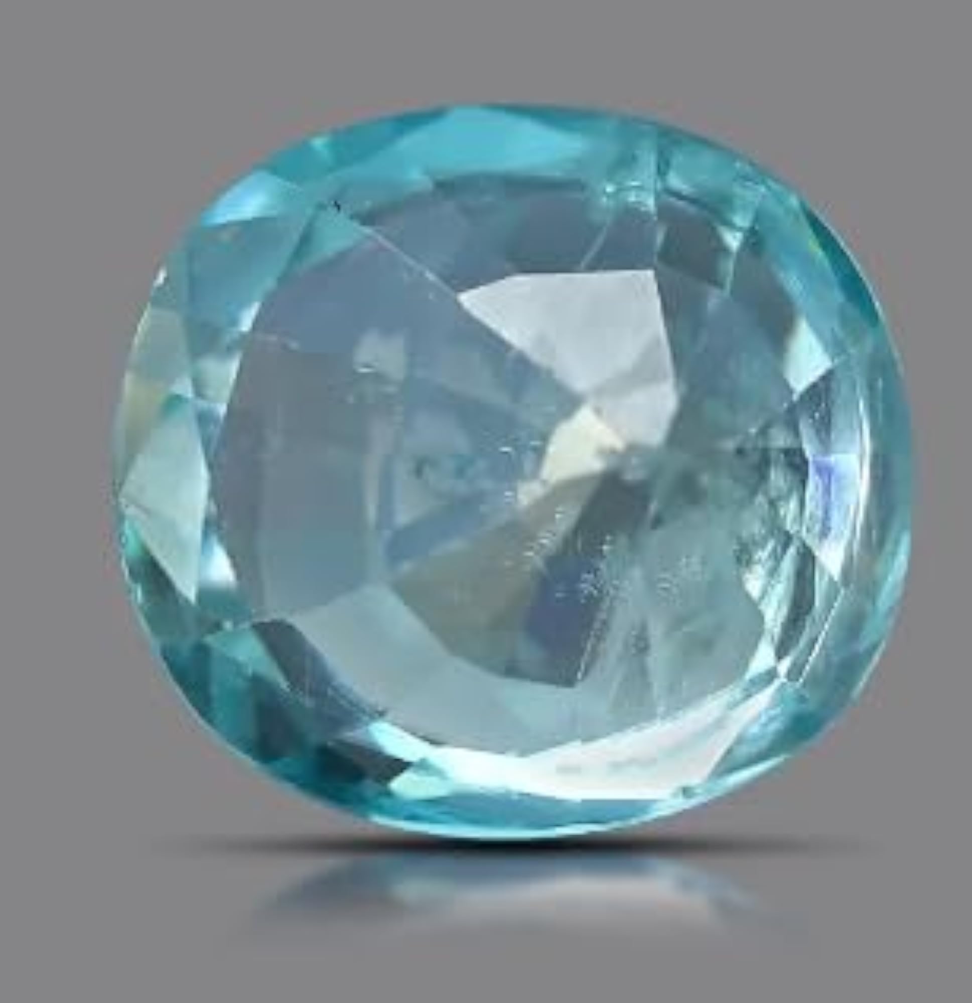 Original Certified Blue Zircon Gemstone, 7.40 Ratti