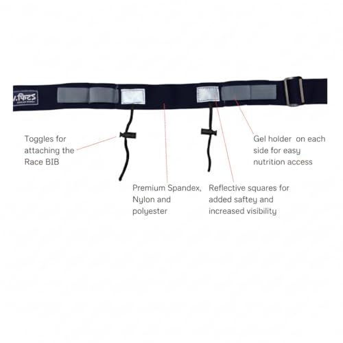 Image of Livfit Race Number Belt - Professional BIB Holder for Triathlon, Marathon & Cycling (Assorted Color) (Set of 1)