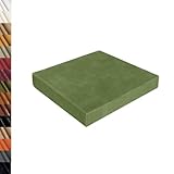 Cuscino quadrato verde chiaro, 60 x 60 x 8 cm, antiscivolo, in pelle cerata, per sedia da pranzo, imbottitura impermeabile, per giardino, cucina, ufficio e patio in pelliccia